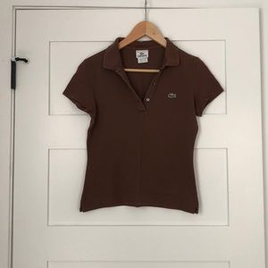 Brown Lacoste polo